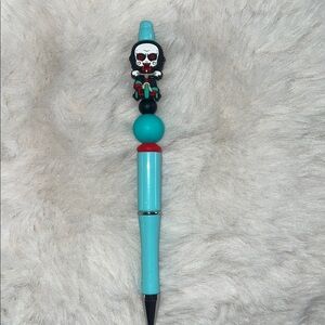 Turquoise and Red Jigsaw Decorative Pen